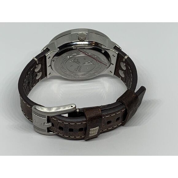 FRYE FR00004-02 Men's Brown Leather Analog Cream Dial Quartz Wrist Watch LW8 - Picture 10 of 12